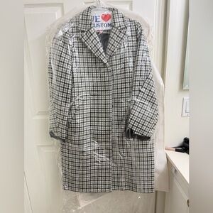 Maje Houndstooth Wool Coat